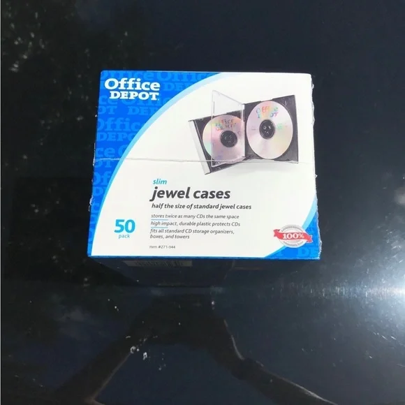 Office Depot clear slim case Jewel cases 50 pack - Picture 3 of 4